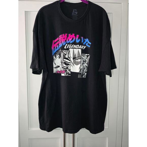 LG Anime “Legendary” Japanese Graphic Tee – Black 2XL - Picture 2 of 10